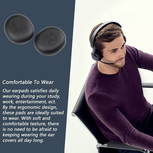 Replacement Ear Pads Compitable with Jabra Evolve2 65 MS/65 UC/USB, Earpads Cushions for Evolve2 40 UC/MS/USB, Headset Ear Covers Also Fit Jabra Elite 45h-Blue in Kuwait