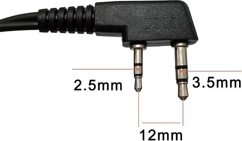 2 Pack Fins Ear Molds Radio Earpiece Headset with Mic Acoustic Coil Tube for Kenwood Baofeng Two Way Radio Walkie Talkies Accessories Clear in Kuwait