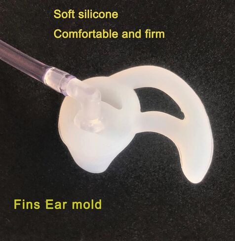 2 Pack Fins Ear Molds Radio Earpiece Headset with Mic Acoustic Coil Tube for Kenwood Baofeng Two Way Radio Walkie Talkies Accessories Clear in Kuwait