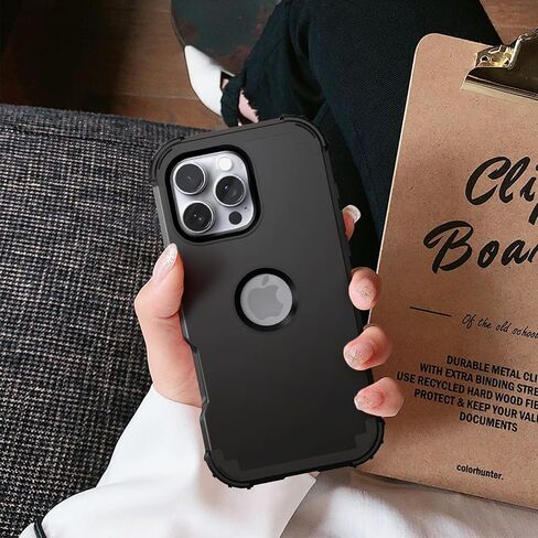 Idweel for iPhone 16 Pro Case مع حامي الشاشة للنساء ، 3 في 1 في 1 صدمة رفيعة النحافة ، غلاف هجين شاق الثقوب. in Kuwait