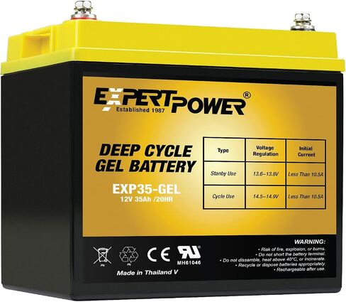 Sexentpower 12 V 35 AH EXP 12350 مختومة حمض حمض البطارية DeepCycle Solar Energy Storage in Kuwait