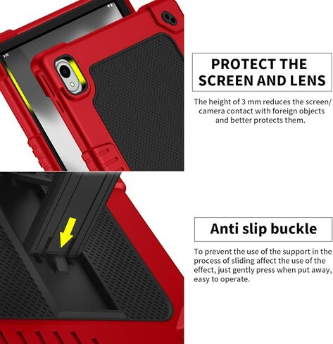 for Onn 12.1 inch Tablet Pro 100146663 Case/for Onn 12.1" Tablet Pro 2024 Kids Friendly Case with Shoulder Strap Stand for New Walmart Onn 12.1 inch Tablet Pro 2024 Model Case (RedBlack) in Kuwait