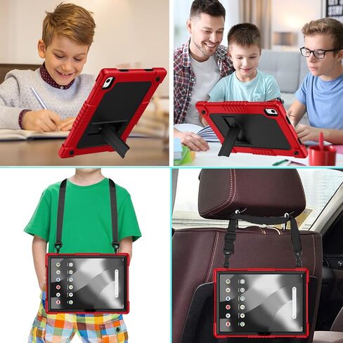 for Onn 12.1 inch Tablet Pro 100146663 Case/for Onn 12.1" Tablet Pro 2024 Kids Friendly Case with Shoulder Strap Stand for New Walmart Onn 12.1 inch Tablet Pro 2024 Model Case (RedBlack) in Kuwait