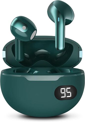 سماعات الأذن اللاسلكية TrueBuds Bliss مع Bluetooth 5.0 ، برامج تشغيل ديناميكية 6 مم ، نطاق لاسلكي 10 أمتار ، وقت تشغيل سماعات الأذن مدته 400 مللي أمبير في USB-C ، أدوات التحكم في اللمس ، ميكروفون مدمج (أبيض) in Kuwait