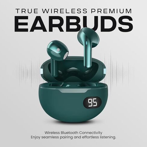 سماعات الأذن اللاسلكية TrueBuds Bliss مع Bluetooth 5.0 ، برامج تشغيل ديناميكية 6 مم ، نطاق لاسلكي 10 أمتار ، وقت تشغيل سماعات الأذن مدته 400 مللي أمبير في USB-C ، أدوات التحكم في اللمس ، ميكروفون مدمج (أبيض) in Kuwait