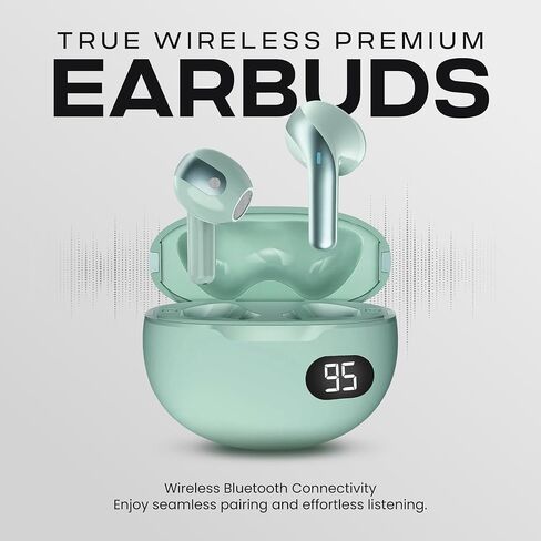 سماعات الأذن اللاسلكية TrueBuds Bliss مع Bluetooth 5.0 ، برامج تشغيل ديناميكية 6 مم ، نطاق لاسلكي 10 أمتار ، وقت تشغيل سماعات الأذن مدته 400 مللي أمبير في USB-C ، أدوات التحكم في اللمس ، ميكروفون مدمج (أبيض) in Kuwait