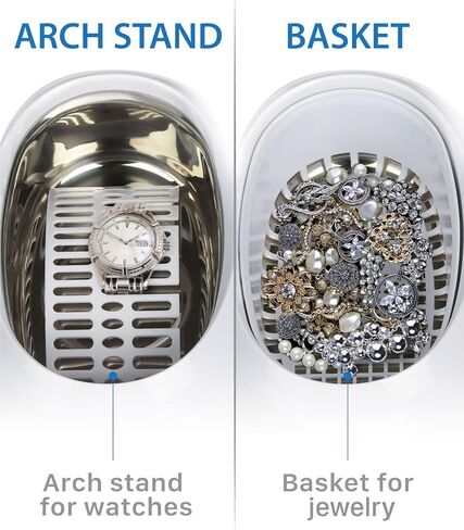 Fosmon Ultrasonic Cleaner (600ml) Jewelry Cleaner Machine with LED Display and Touch Control Panel for Glasses, Ring, Earring, Necklaces, Dentures, Makeup Brush in Kuwait