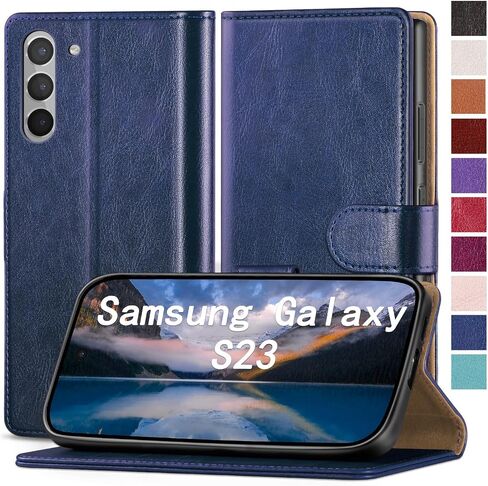 for Samsung Galaxy S23 Phone case[RFID Blocking Leather],[3 Credit Card Slot] Flip Folio Book Shockproof Protector,Holder Stand Cases,Women Men for Samsung S23 Wallet Cover,White in Kuwait
