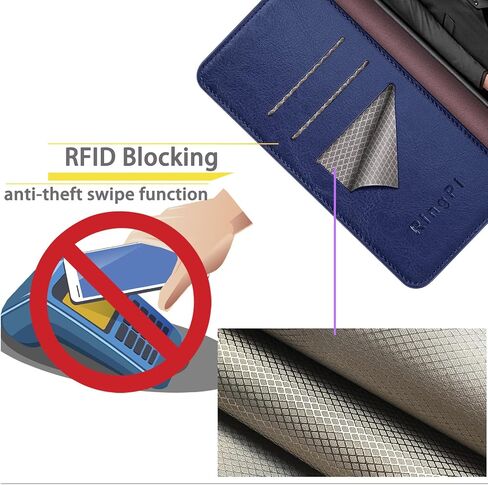 for Samsung Galaxy S23 Phone case[RFID Blocking Leather],[3 Credit Card Slot] Flip Folio Book Shockproof Protector,Holder Stand Cases,Women Men for Samsung S23 Wallet Cover,White in Kuwait
