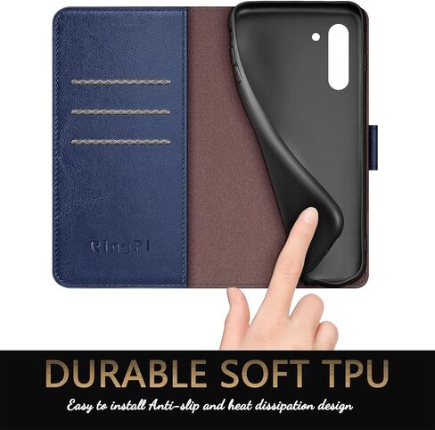 for Samsung Galaxy S23 Phone case[RFID Blocking Leather],[3 Credit Card Slot] Flip Folio Book Shockproof Protector,Holder Stand Cases,Women Men for Samsung S23 Wallet Cover,White in Kuwait