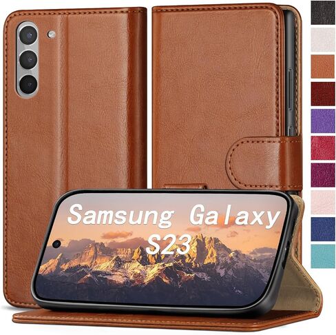 for Samsung Galaxy S23 Phone case[RFID Blocking Leather],[3 Credit Card Slot] Flip Folio Book Shockproof Protector,Holder Stand Cases,Women Men for Samsung S23 Wallet Cover,White in Kuwait