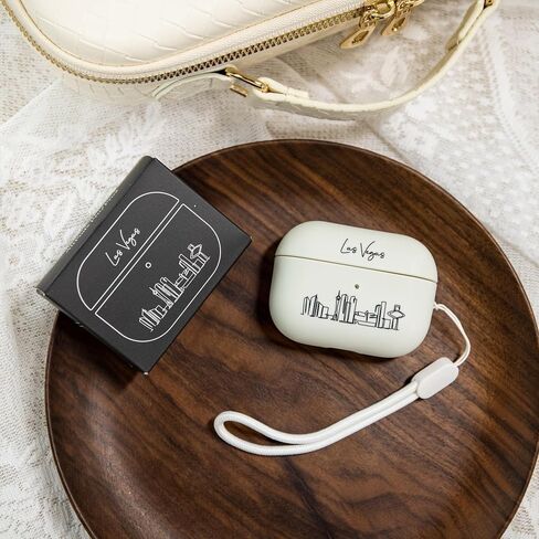 COLLECTIVE HOME - AirPods Pro 1st & 2nd Gen Case, U.S. City Skyline Design, Black Line Art of Iconic Cities, Premium TPU Material, Ideal for Stylish Protection and Gifts (New York) in Kuwait