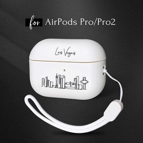 COLLECTIVE HOME - AirPods Pro 1st & 2nd Gen Case, U.S. City Skyline Design, Black Line Art of Iconic Cities, Premium TPU Material, Ideal for Stylish Protection and Gifts (New York) in Kuwait