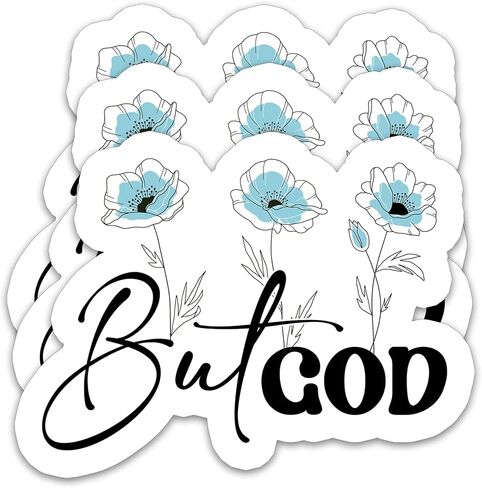 (3Pcs) If God is for Us Who Can Be Against Us Sticker Religious Faith Stickers God Sticker Christian Sticker Bible Verse Sticker, Waterproof Vinyl Decal for Mug Laptop Tumbler Water Bottle, 3" x 3" in Kuwait