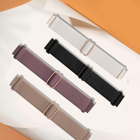 4 Pack Stretchy Watch Bands Compatible with 18mm Garmin Venu 3s/ Vivoactive 4s/ Venu 2s/ Vivomove 3s /Forerunner 255S /Forerunner 265S, Loop Nylon Elastic Fabric Strap for Women Men in Kuwait