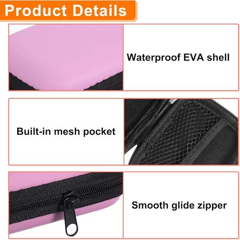 Harfington 2pcs earbuds earbuds ، حامل علبة سماعة الأذن السلكية ، eva buds case zipper stase small with mesh pocket for USB ، سماعات الأذن ، الأزرق in Kuwait