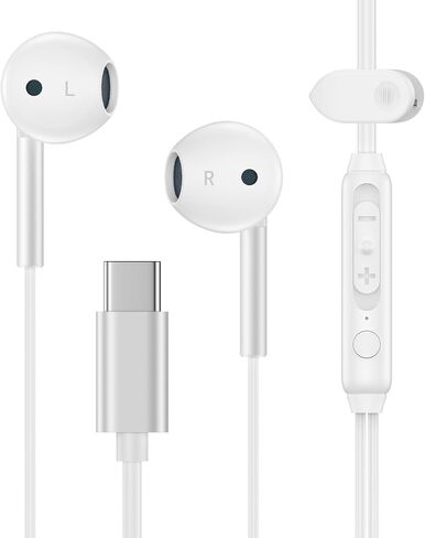 سماعات USB C السلكية لجهاز iPhone 16 Pro Max/16 Plus/16/15 Pro Max/15 Plus/15 ، سماعات الأذن المدمجة في الميكروفون ومجتمع الصوت لـ Samsung Galaxy S25 Ultra/S24 Fe/S24/S23/S22/S21 ، بكسل 9pro/8/7 in Kuwait