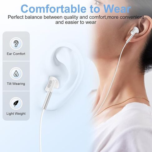 سماعات USB C السلكية لجهاز iPhone 16 Pro Max/16 Plus/16/15 Pro Max/15 Plus/15 ، سماعات الأذن المدمجة في الميكروفون ومجتمع الصوت لـ Samsung Galaxy S25 Ultra/S24 Fe/S24/S23/S22/S21 ، بكسل 9pro/8/7 in Kuwait