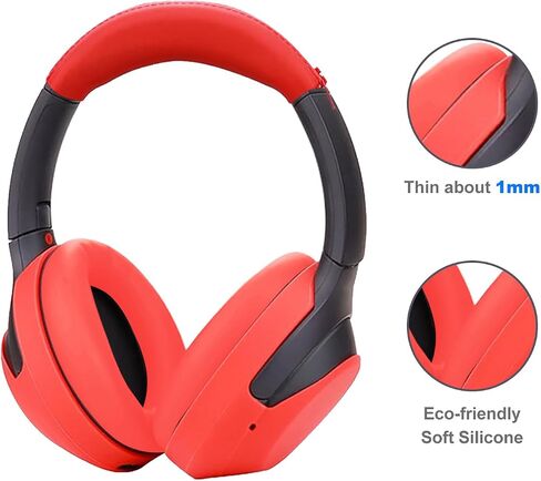 WH-1000XM4 3 Set Case Cover for Sony WH-1000XM3 Headphones,1000XM4 EarPad Cover/Ear Cover/Headband Cover/Headband Cushion Protector,Sweat Proof Soft Silicone Headphones Accessories（Black） in Kuwait