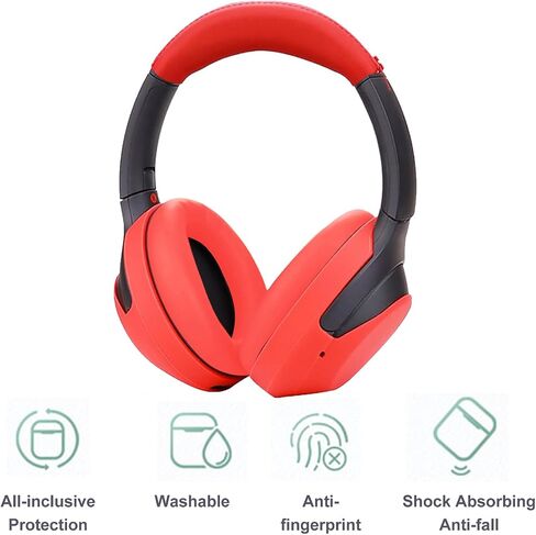 WH-1000XM4 3 Set Case Cover for Sony WH-1000XM3 Headphones,1000XM4 EarPad Cover/Ear Cover/Headband Cover/Headband Cushion Protector,Sweat Proof Soft Silicone Headphones Accessories（Black） in Kuwait