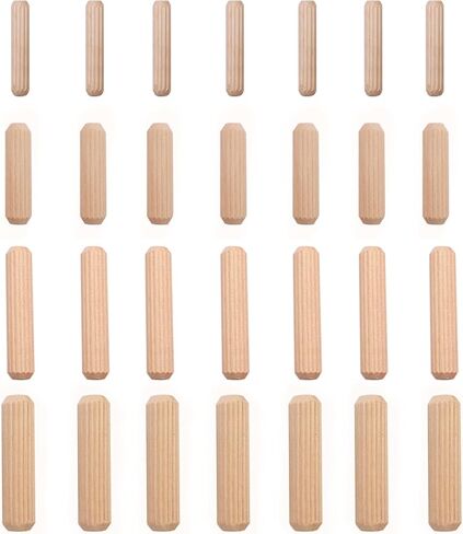 230Pcs Wooden Dowel Pins 1/4" 5/16" 3/8", Fluted Wood Dowels Rods for Crafts, Furniture, DIY Manual in Kuwait