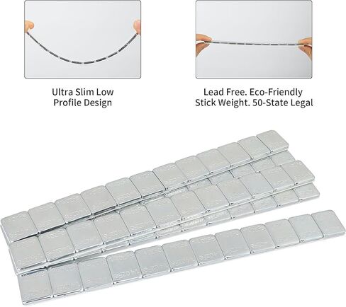 Eisen 1/4oz.*12 Adhesive Stick On Wheel Weights, 20 Strips/Box, Gray,240pcs in Saudi Arabia