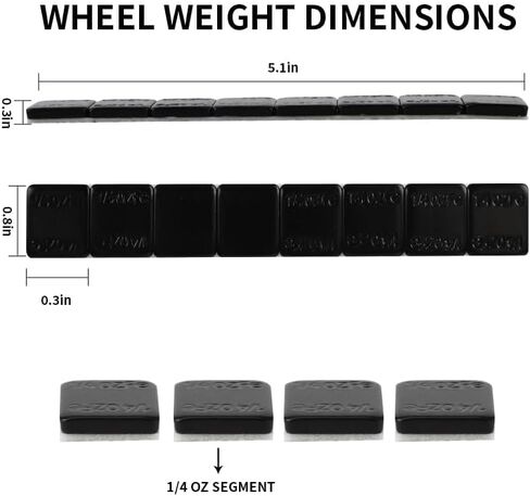 Eisen 1/4oz.*12 Adhesive Stick On Wheel Weights, 20 Strips/Box, Gray,240pcs in Saudi Arabia