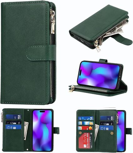 Cavor for iPhone 14 Pro Max Case Wallet للنساء ، علبة الهاتف لـ iPhone 14 Pro Max Crossbody مع حزام وقف ، غطاء واقعي مغناطيسي مقاوم للصدمات ، والذهب الوردي in Kuwait