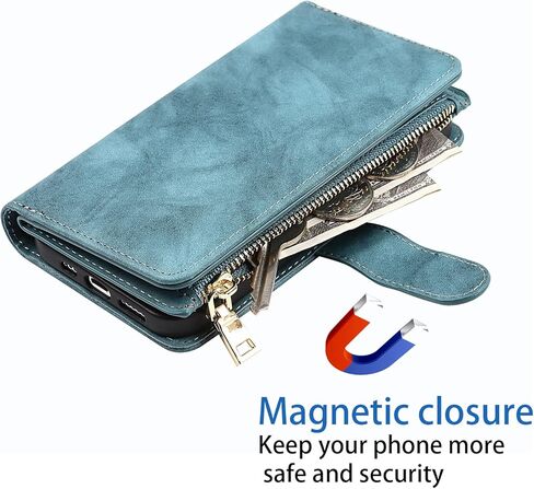 Cavor for iPhone 14 Pro Max Case Wallet for Women Men,Phone Case for iPhone 14 Pro Max Crossbody Case with Strap and Stand,Leather Shockproof Magnetic Protective Cover,Rose Gold in Kuwait