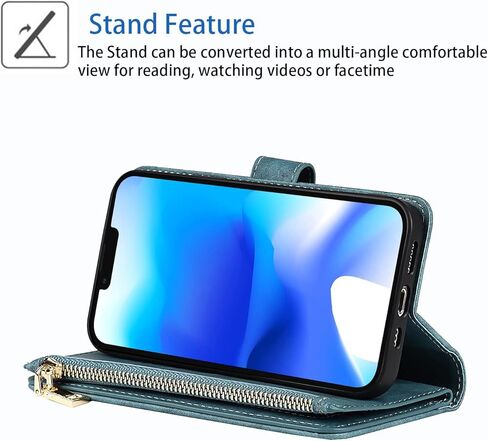 Cavor for iPhone 14 Pro Max Case Wallet for Women Men,Phone Case for iPhone 14 Pro Max Crossbody Case with Strap and Stand,Leather Shockproof Magnetic Protective Cover,Rose Gold in Kuwait