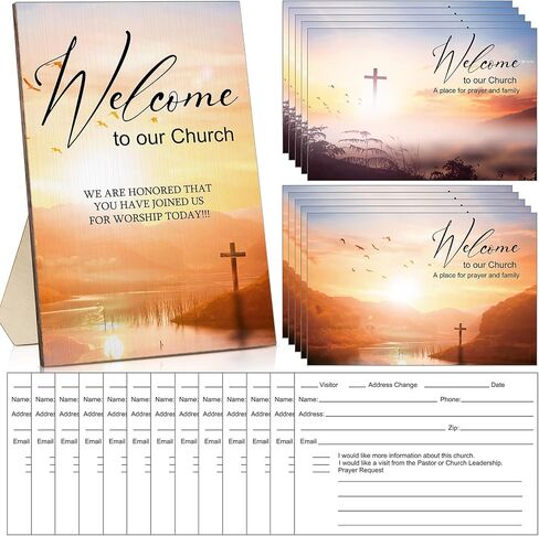 Kosiz 101 Pcs Visitor Cards for Church,Prayer Request Church Welcome Connection Cards for Praying Guests in Saudi Arabia