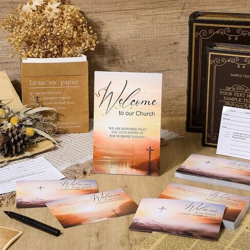 Kosiz 101 Pcs Visitor Cards for Church,Prayer Request Church Welcome Connection Cards for Praying Guests in Saudi Arabia
