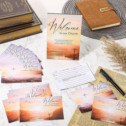Kosiz 101 Pcs Visitor Cards for Church,Prayer Request Church Welcome Connection Cards for Praying Guests in Saudi Arabia