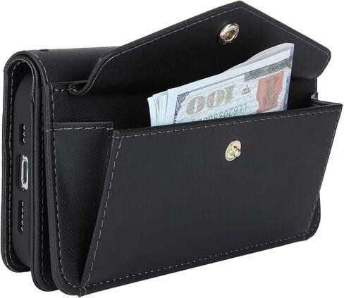 Jaorty Fit for Samsung Galaxy A14 (5G 2023) Wallet Case for Women & Men with Strap,Galaxy A14 Crossbody Phone Case with Card Holder,Shoulder Lanyard,Zipper PU Leather Case 6.6",Dark Green in Kuwait