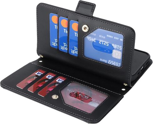 Jaorty Fit for Samsung Galaxy A14 (5G 2023) Wallet Case for Women & Men with Strap,Galaxy A14 Crossbody Phone Case with Card Holder,Shoulder Lanyard,Zipper PU Leather Case 6.6",Dark Green in Kuwait