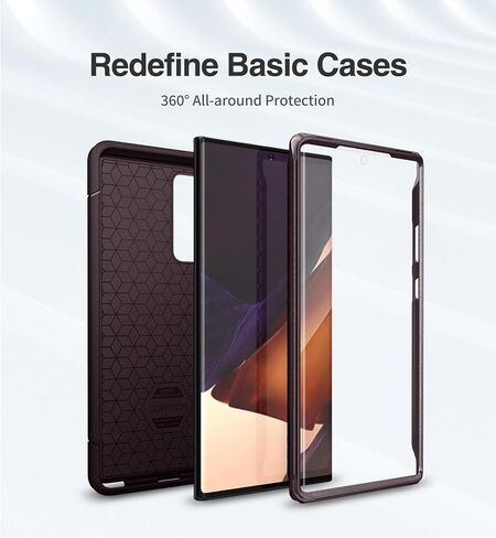 Suritch for Samsung Galaxy Note 20 Ultra Case (فقط) 6.9 بوصة ، [2 إطارات أمامية] [واقي شاشة مدمج] تغطية هاتفية مقاومة للخدمة الثقيلة الوعرة (الأرجواني الداكن) (الأرجواني الداكن) in Kuwait