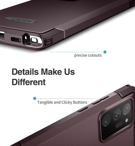 Suritch for Samsung Galaxy Note 20 Ultra Case (فقط) 6.9 بوصة ، [2 إطارات أمامية] [واقي شاشة مدمج] تغطية هاتفية مقاومة للخدمة الثقيلة الوعرة (الأرجواني الداكن) (الأرجواني الداكن) in Kuwait