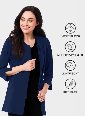 Maevn Smart Lab Coats - Ladies 3/4" Sleeve Lab Jacket in Kuwait