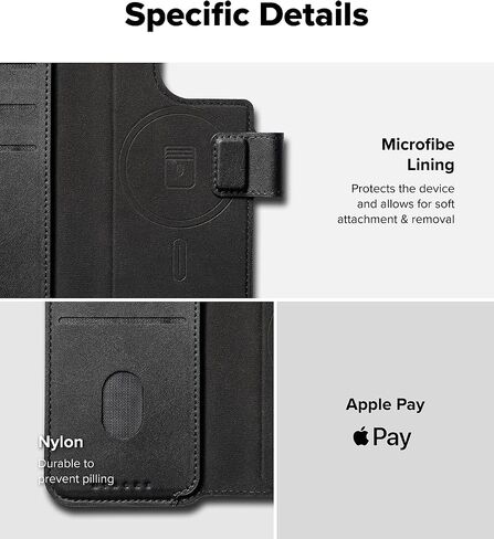 Ringke Folio Wallet Magnetic [Holds Up to 3 Cards] Detachable PU Leather Kickstand Flip Cover with Credit Card Holder Slots Compatible with iPhone 16 Pro Max and iPhone 16 Plus - Brown in Kuwait