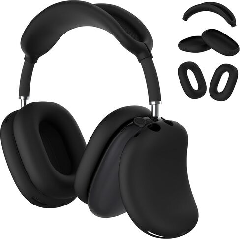 Silicone Case Cover for AirPods Max Headphones, Anti-Scratch Ear Pad/Ear Cups/Headband Cover for AirPods Max, Soft Sweat-Proof Silicone Protector Accessories for Apple AirPods Max (Navy Blue) in Kuwait