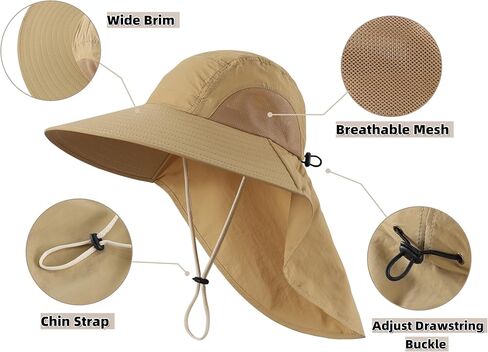 قبعات شمس للرجال والنساء سريع الجفاف في الهواء الطلق حماية أشعة الشمس upf50+ قبعة الصيد خفيفة الوزن in Kuwait