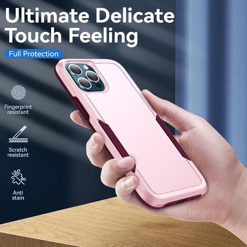 for iPhone 12 Case,iPhone 12 Pro Case with HD Screen Protector [Military Grade Drop Tested] Heavy-Duty Tough Rugged Shockproof Protective Case for iPhone 12 Pro, Black in Kuwait