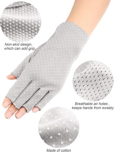 Maxdot Fingerless Gloves Non Slip UV Protection Driving Gloves Summer Outdoor Gloves for Women in Kuwait