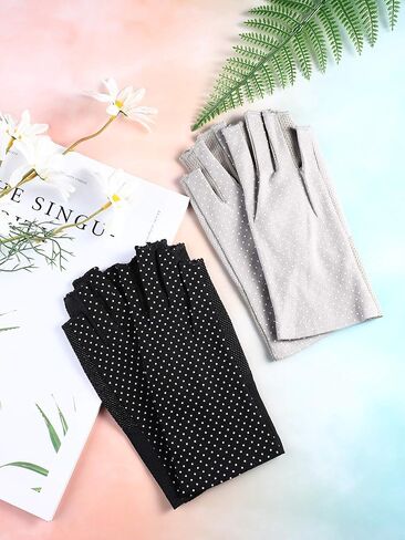 Maxdot Fingerless Gloves Non Slip UV Protection Driving Gloves Summer Outdoor Gloves for Women in Kuwait