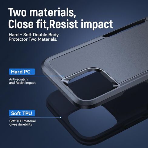 for iPhone 12 Case,iPhone 12 Pro Case with HD Screen Protector [Military Grade Drop Tested] Heavy-Duty Tough Rugged Shockproof Protective Case for iPhone 12 Pro, Black in Kuwait