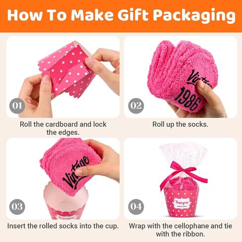 HAPPYPOP Unique Birthday Gifts for Women - Socks for 40 Year Old Woman, 1985-1993 Birthday Gift Ideas for Her in Saudi Arabia
