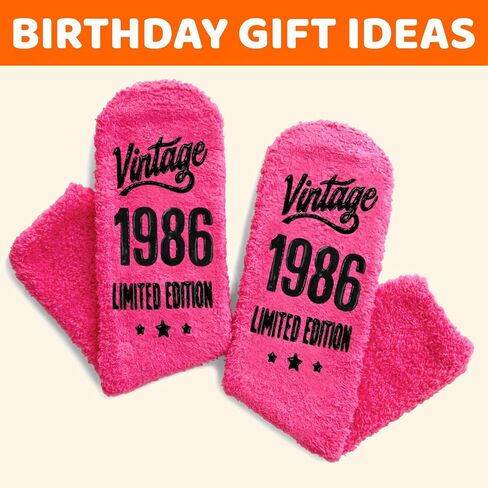HAPPYPOP Unique Birthday Gifts for Women - Socks for 40 Year Old Woman, 1985-1993 Birthday Gift Ideas for Her in Saudi Arabia