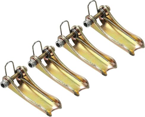 PATIKIL 2 Inch 50mm Hook Safety Latch Kit, 4 Pack Metal Towing Hitch Replacement for Clevis Hook Trailer, Golden Tone in Saudi Arabia
