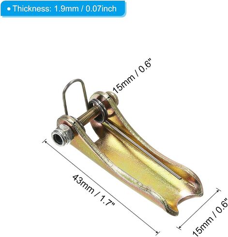 PATIKIL 2 Inch 50mm Hook Safety Latch Kit, 4 Pack Metal Towing Hitch Replacement for Clevis Hook Trailer, Golden Tone in Saudi Arabia
