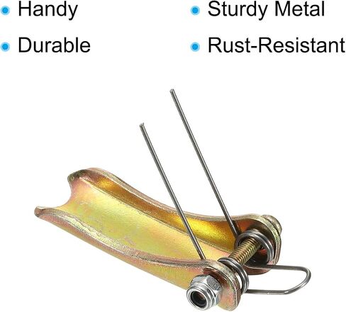 PATIKIL 2 Inch 50mm Hook Safety Latch Kit, 4 Pack Metal Towing Hitch Replacement for Clevis Hook Trailer, Golden Tone in Saudi Arabia